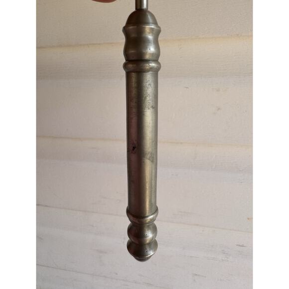 Vintage Pewter Brushed silver tone Candle Snuffer Colonial Early American Look - Picture 3 of 10